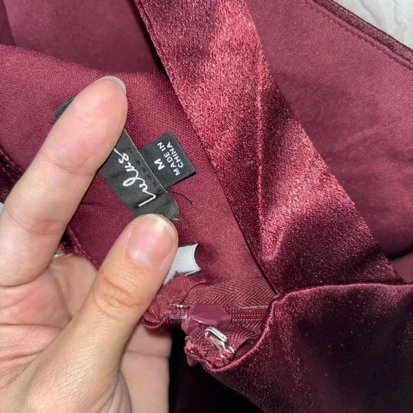 Lulu's Burgundy One-Shoulder Maxi Dress - Picture 7 of 9